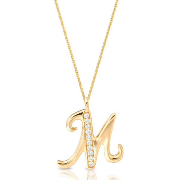 9ct-Gold-CZ-Letter-M-Pendantt-INITIAL-M