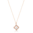 9ct-Rose Gold-CZ-Floral-Pendant-P68R