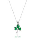 Silver-CZ-Shamrock-pendant-SP92