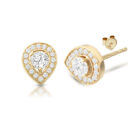 9ct-Gold-Pear-Shape-Halo-CZ-Earrings-E311