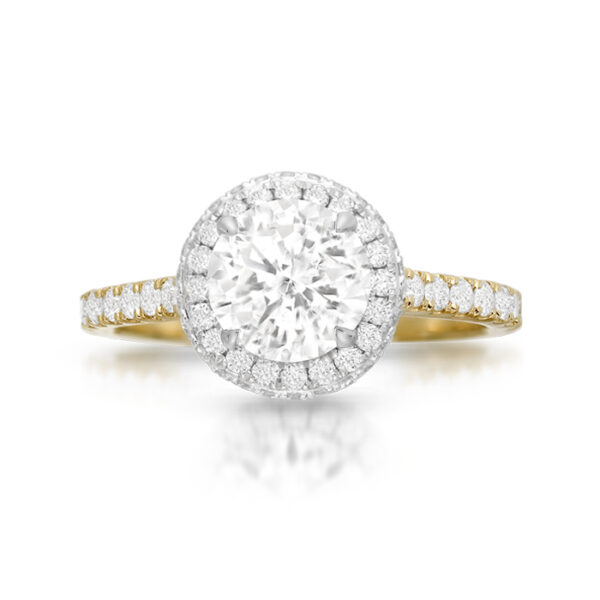 18ct Gold Lab Diamond Engagement Ring-DPL702F