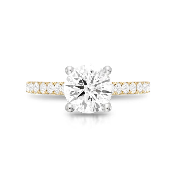 18ct Gold Lab Diamond Engagement Ring-DPL704F