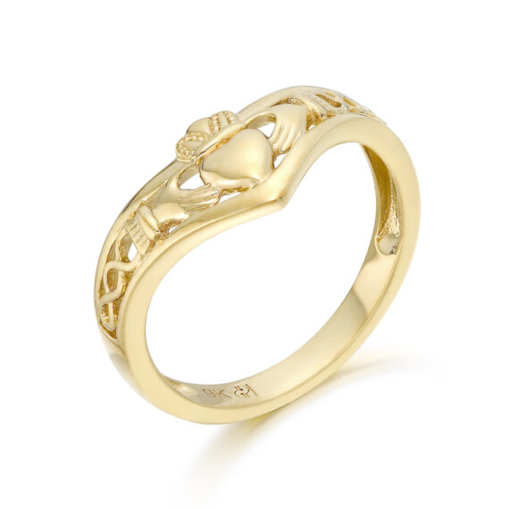 9ct Gold Claddagh Ring-CL13