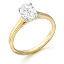 18ct Gold Oval Shape Lab Diamond Engagement Ring-DPL709