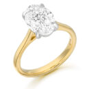 18ct Gold 1.5CT Oval Diamond Engagement Ring-DPL725