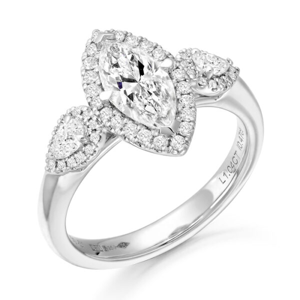 PT950 Diamond Engagement Ring-DPL715Pt