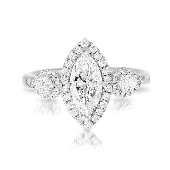 PT950 Diamond Engagement Ring-DPL715FPt