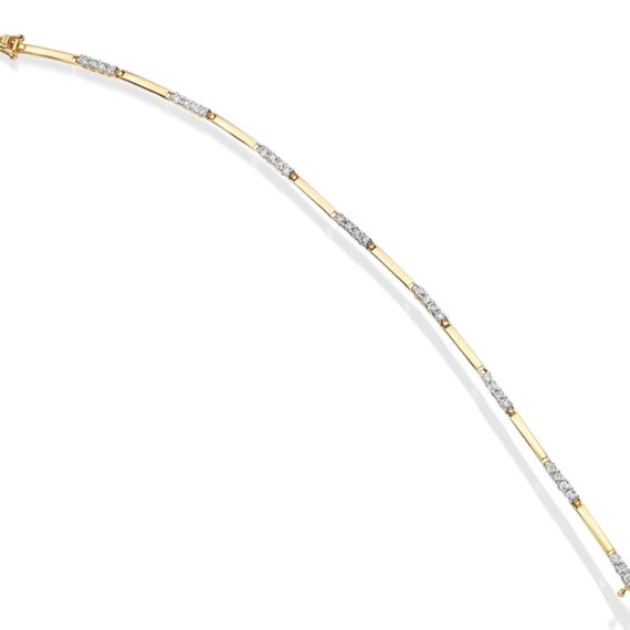 9ct Gold CZ Bracelet - B155
