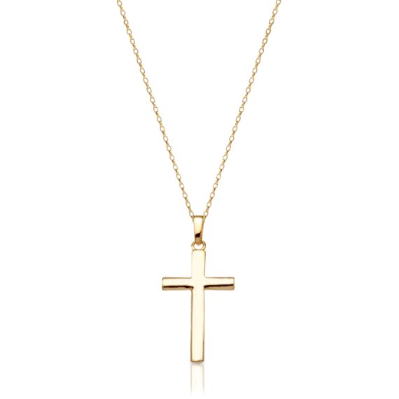 9ct Gold Cross Pendant-J21