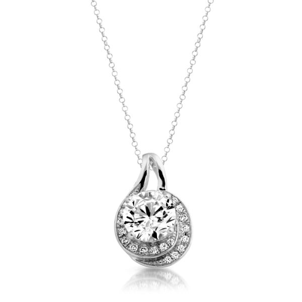 9ct Gold CZ Pendant-P295W